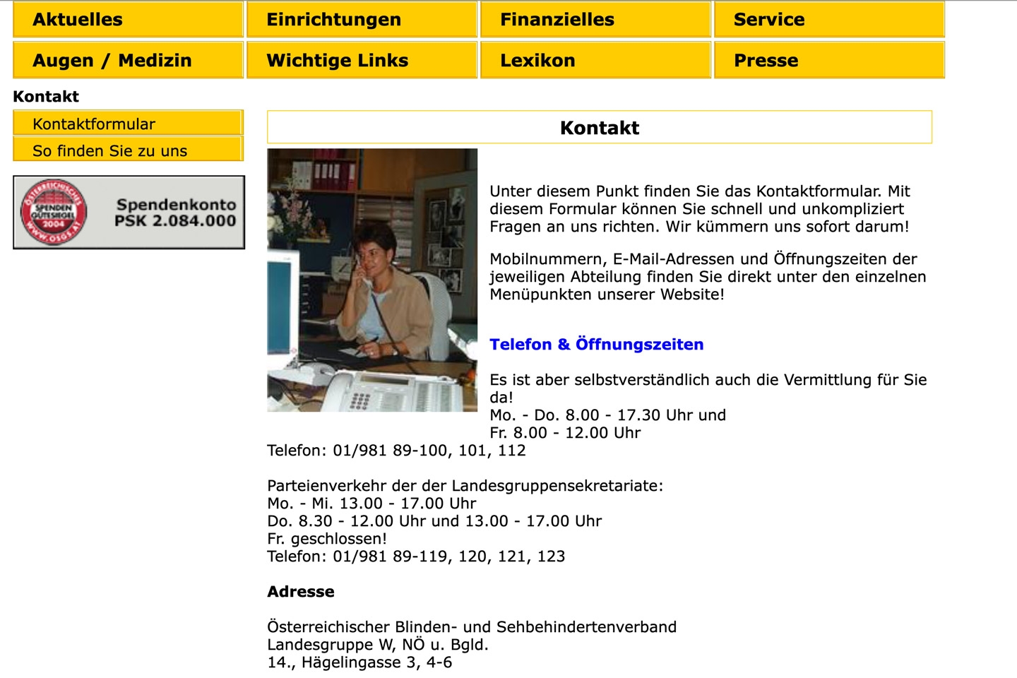 ÖBSV Wien/NÖ/Bgld | braille.at | 2003 (Screen Only 04) © echonet communication ÖBSV Wien/NÖ/Bgld | braille.at | 2003 (Screen Only 04) © echonet communication